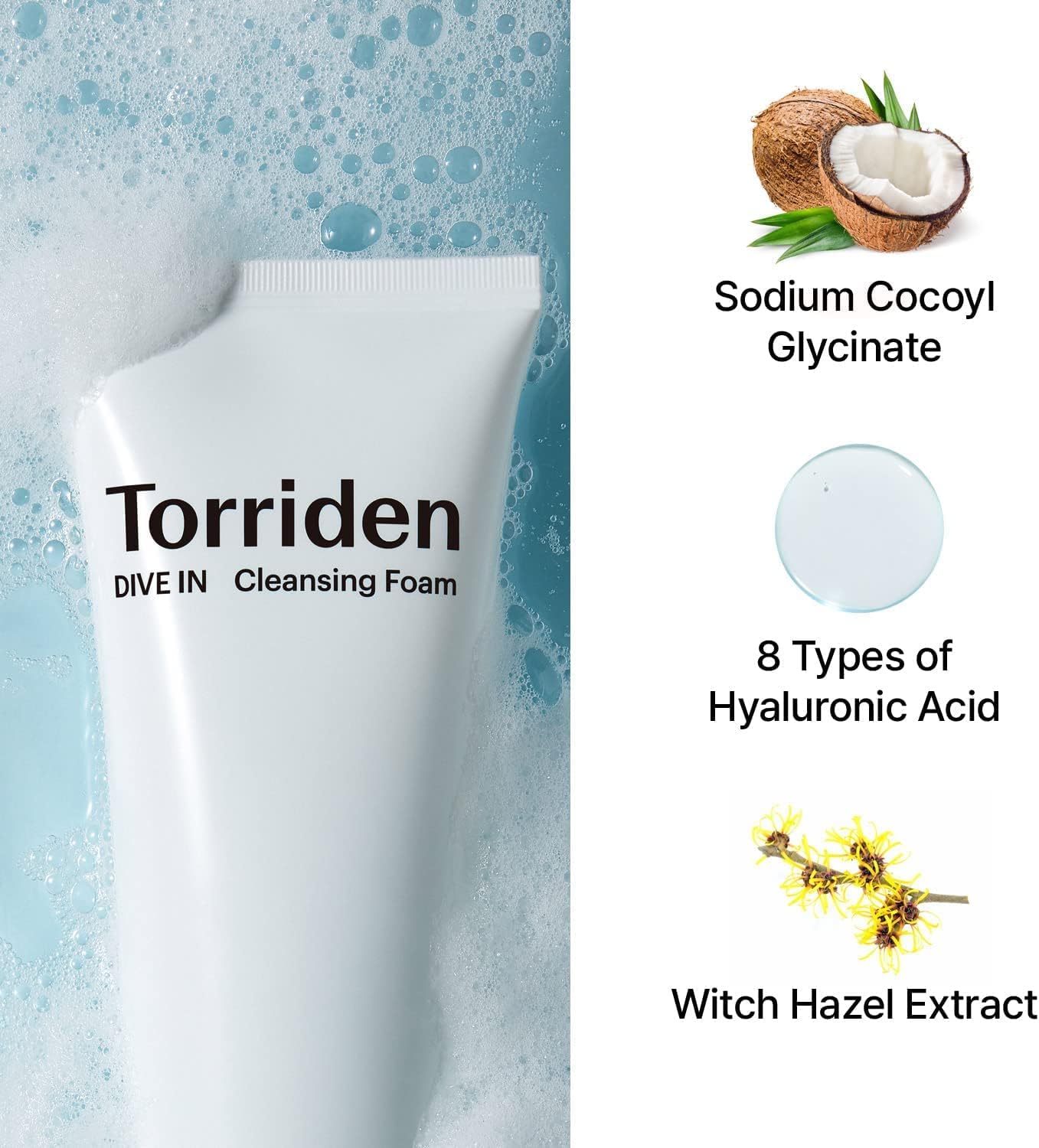 TORRIDEN DIVE-IN Low Molecular Hyaluronic Acid Cleansing Foam Mini