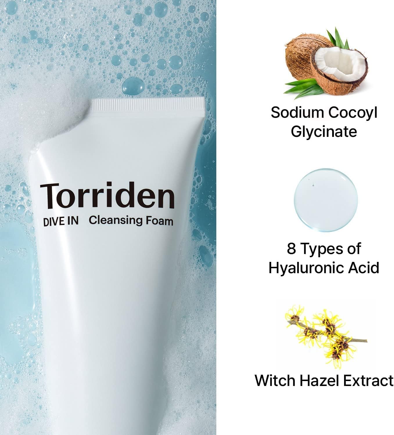 TORRIDEN DIVE-IN Low Molecular Hyaluronic Acid Cleansing Foam