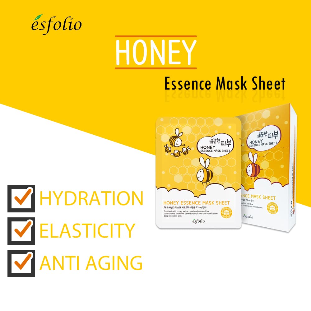 ESFOLIO Pure Skin Honey Essence Mask Sheet