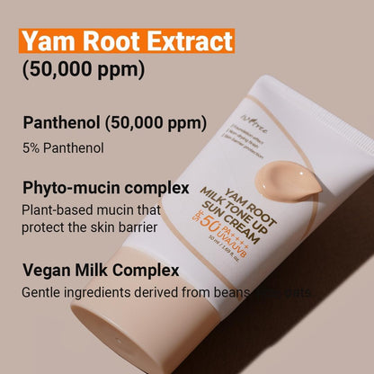 Isntree Yam Root Milk Tone Up Sun Cream