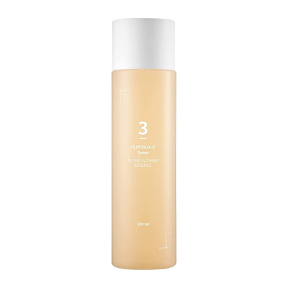 NUMBUZIN No.3 Super Glowing Essence Toner 200ml + Cotton Pads